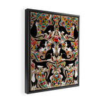 Otomi Cats - Rainbow & Tan Framed Canvas Print Gallery Image 2