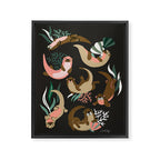 Otter Collection - Charcoal Framed Canvas Print Gallery Image 8