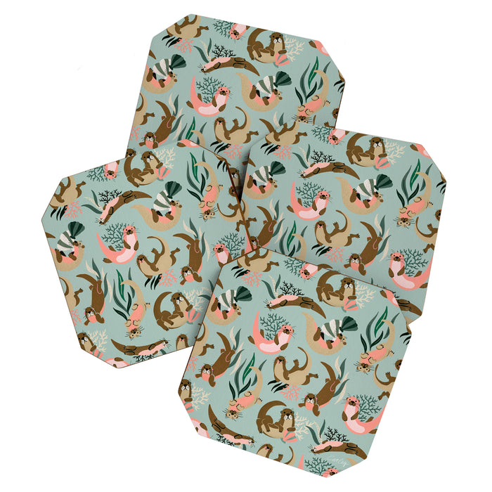Otter Collection - Mint Palette Coaster Gallery Image 1