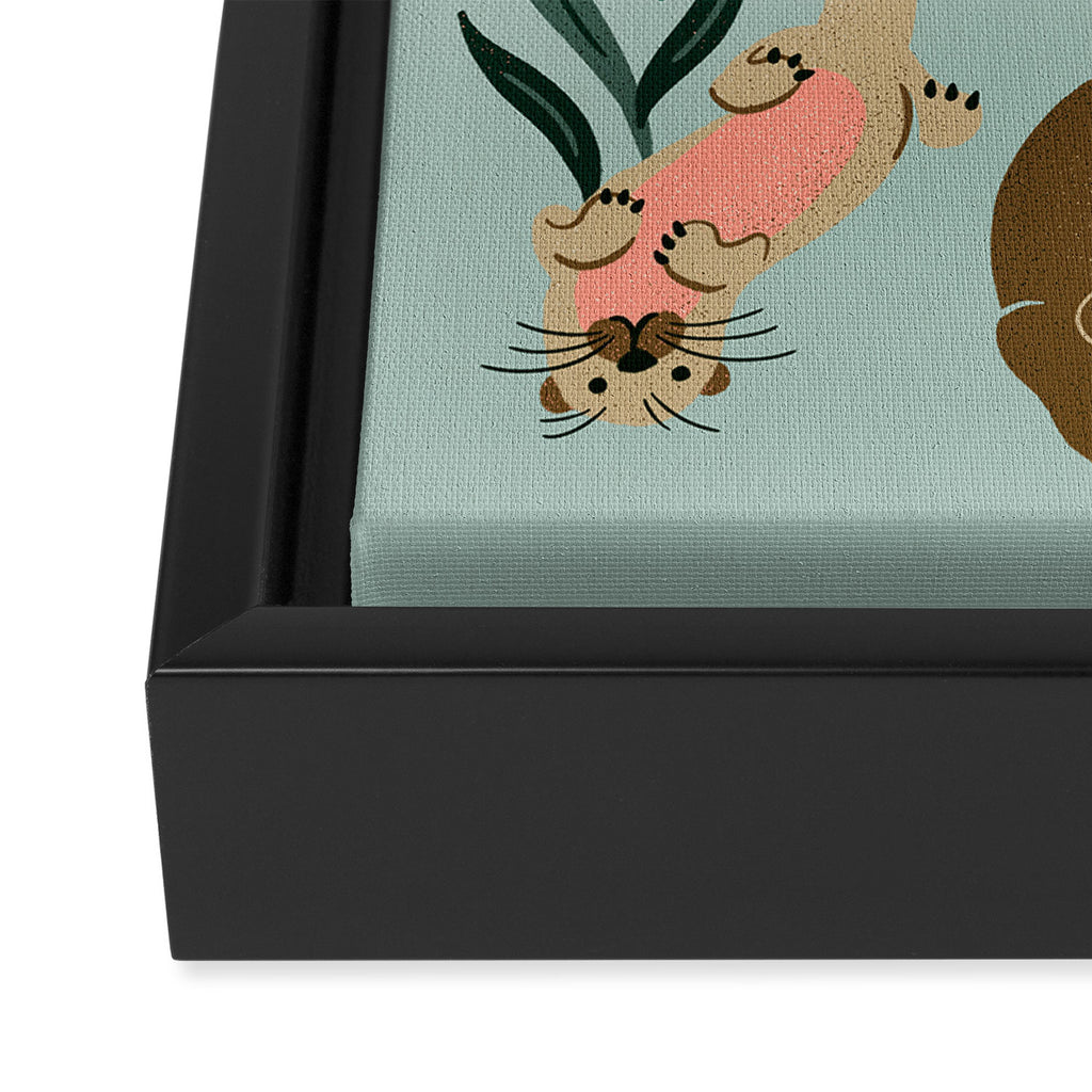 Otter Collection - Mint Palette Framed Canvas Print Gallery Image 3