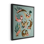 Otter Collection - Mint Palette Framed Canvas Print Gallery Image 2