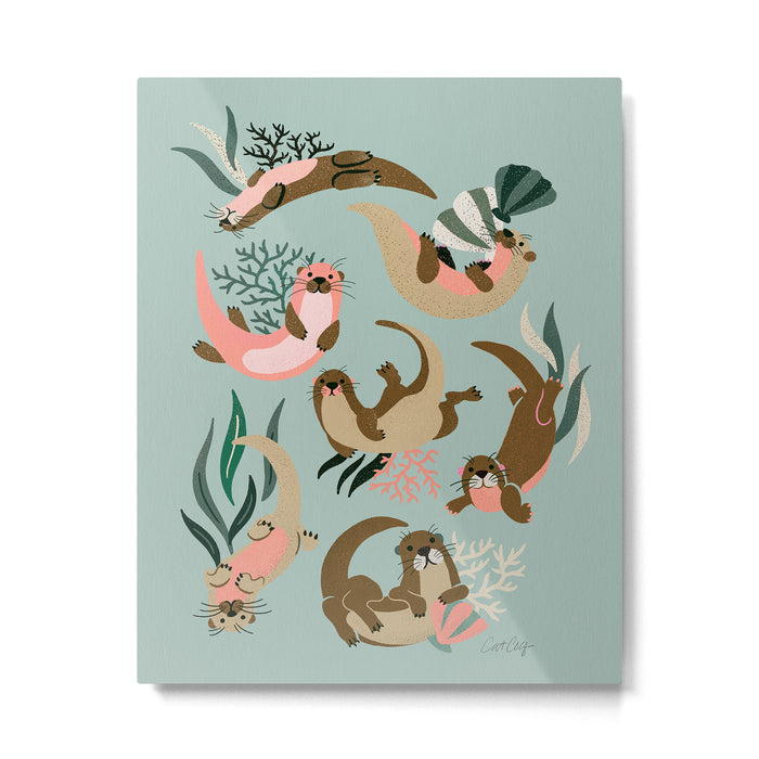Otter Collection - Mint Palette Metal Print Gallery Image 1