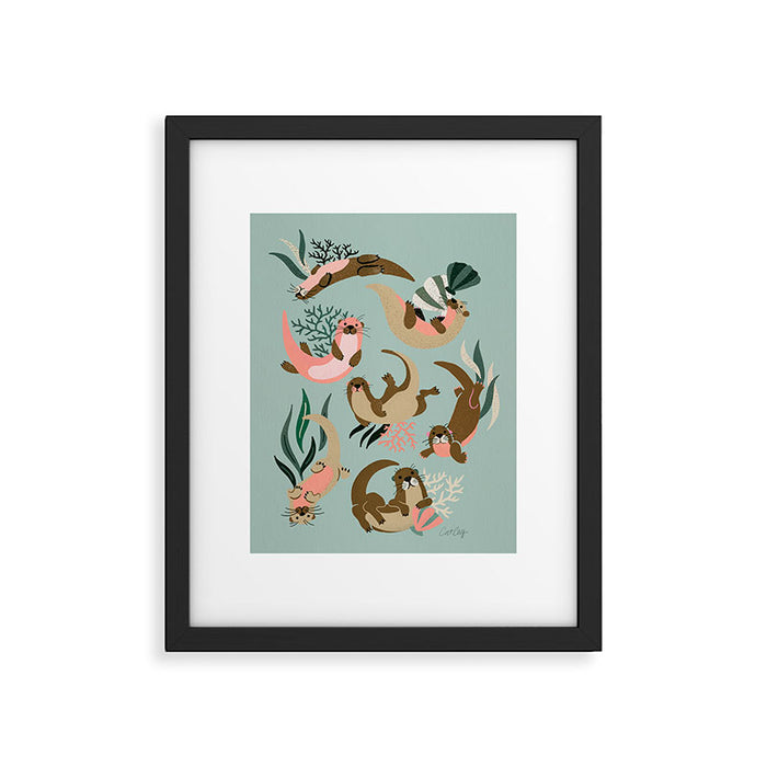 Otter Collection - Mint Palette Framed Art Print Gallery Image 1