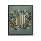 Oui Butterflies - Mint & Gold Framed Canvas Print Gallery Image 8