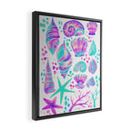 Painted Seashells - Periwinkle & Mint Framed Canvas Print Gallery Image 2
