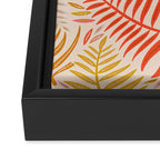 Palm Pattern â Retro Palette Framed Canvas Print Gallery Image 3