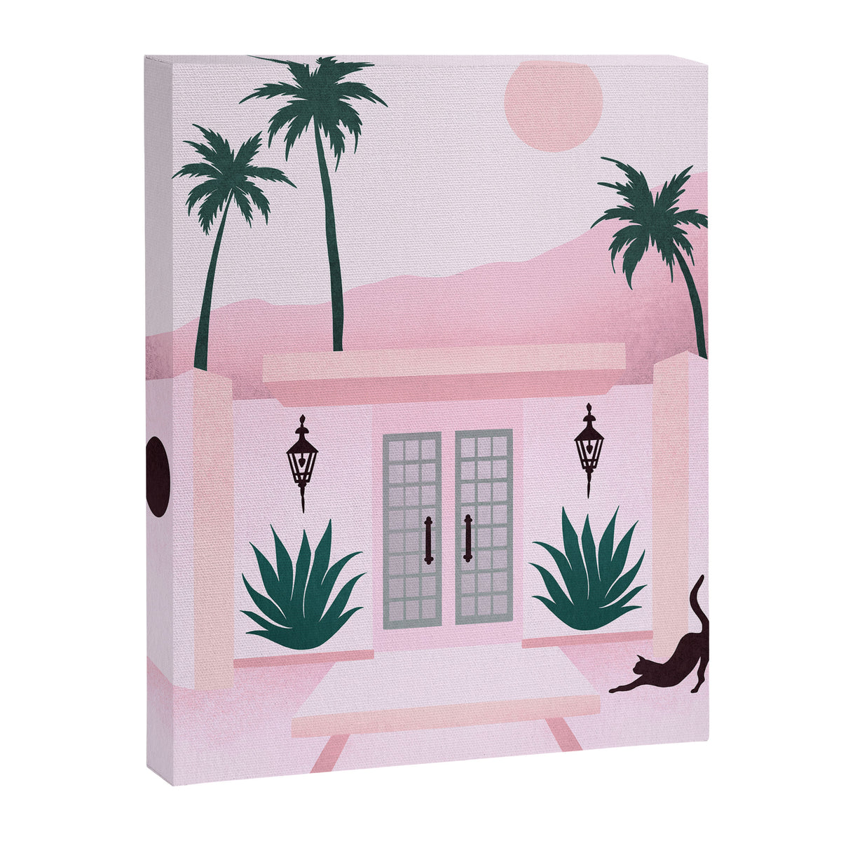 Palm Springs Home â Blush & Teal Canvas Print Gallery Image 8