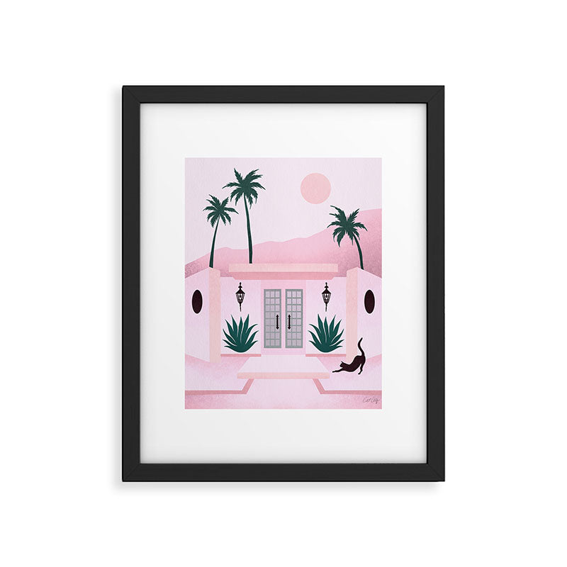 Palm Springs Home â Blush & Teal Framed Art Print Gallery Image 6