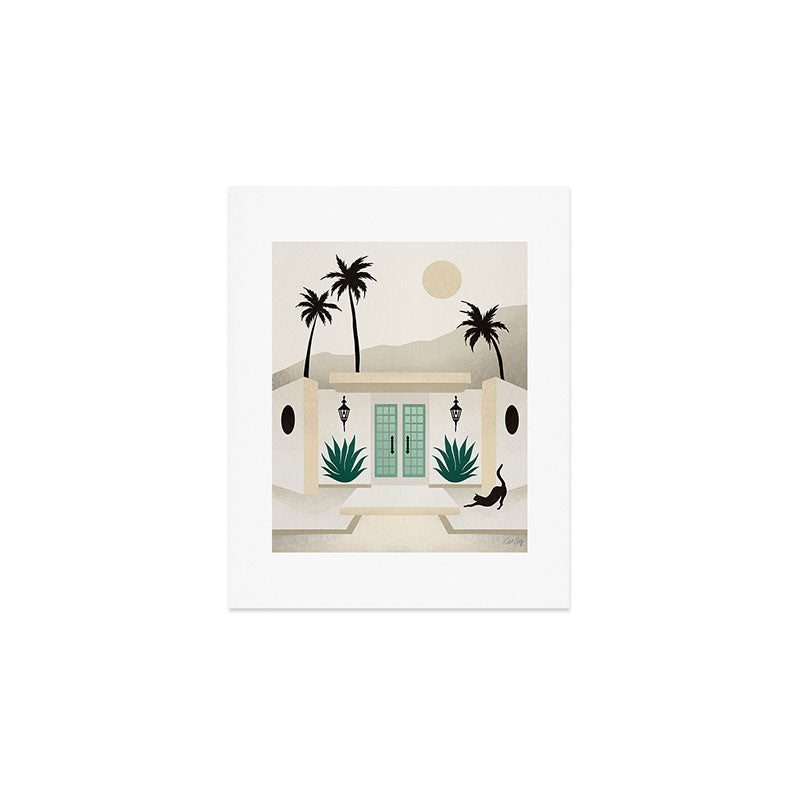 Palm Springs Home - Mint & Cream Art Print Gallery Image 1