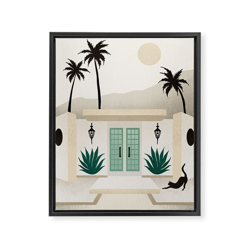 Palm Springs Home - Mint & Cream Framed Canvas Print Gallery Image 8