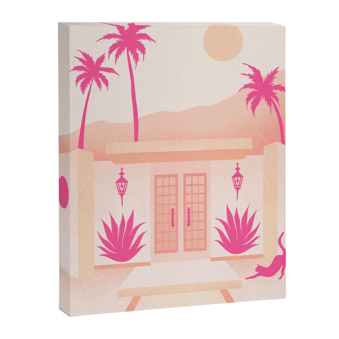 Palm Springs Home - Pink OmbrÃ© Canvas Print Gallery Image 1