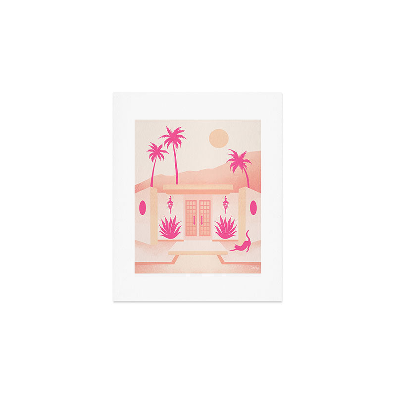 Palm Springs Home - Pink OmbrÃ© Art Print Gallery Image 1