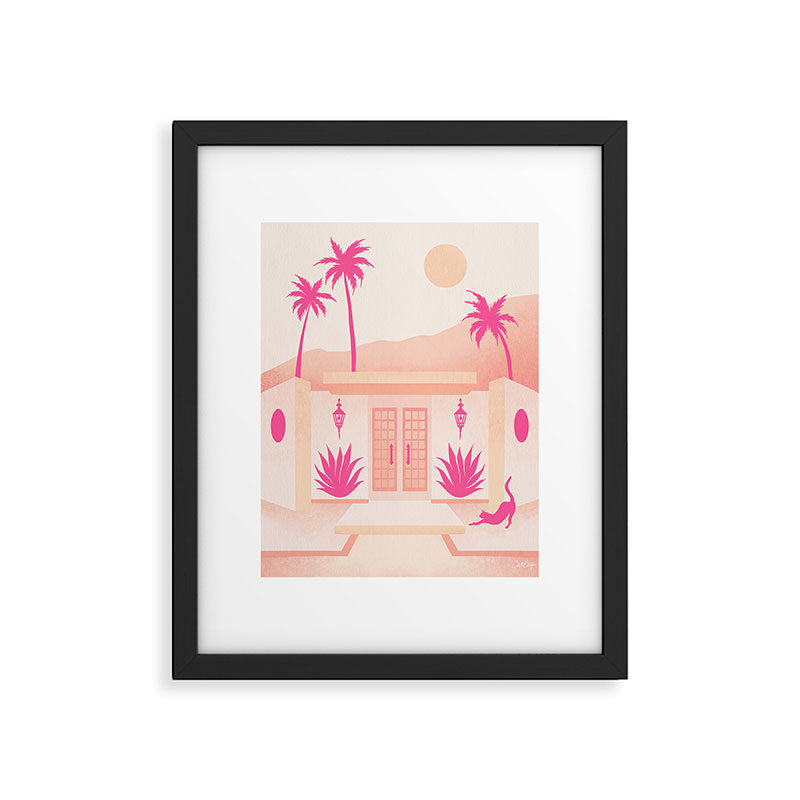 Palm Springs Home - Pink OmbrÃ© Framed Art Print Gallery Image 4