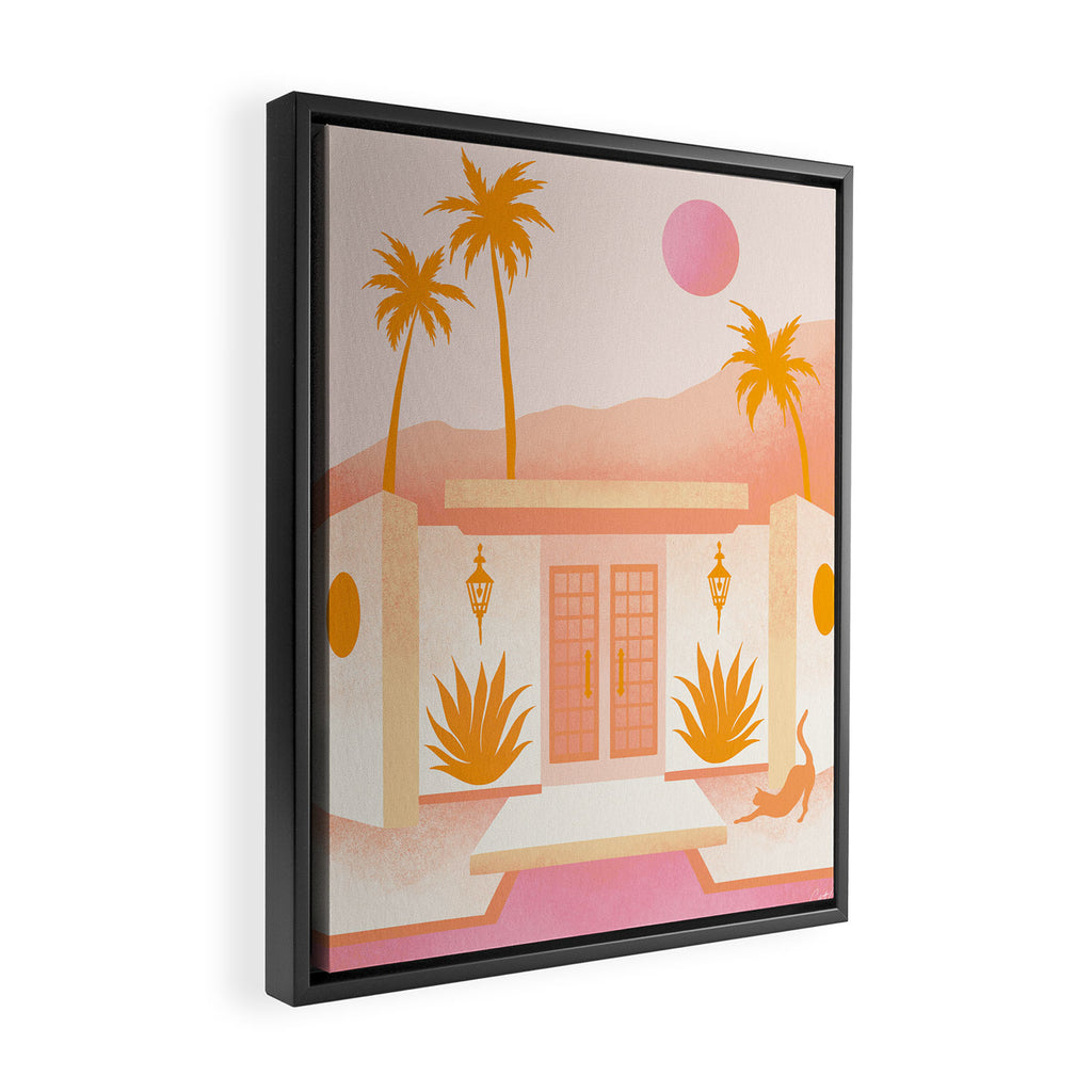 Palm Springs Home â Tangerine Framed Canvas Print Gallery Image 2