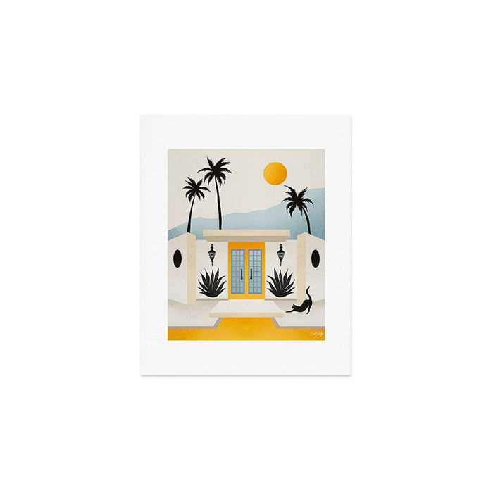 Palm Springs Home â Yellow & Blue Art Print Gallery Image 1
