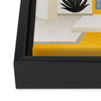 Palm Springs Home â Yellow & Blue Framed Canvas Print Gallery Image 3