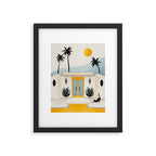 Palm Springs Home â Yellow & Blue Framed Art Print Gallery Image 6