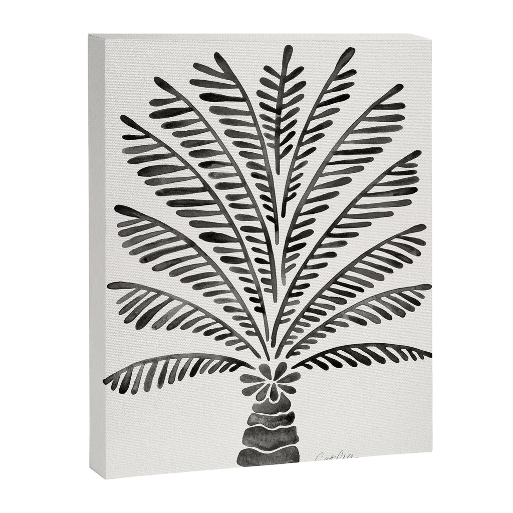 Palm Tree - Black Canvas Print Gallery Image 8