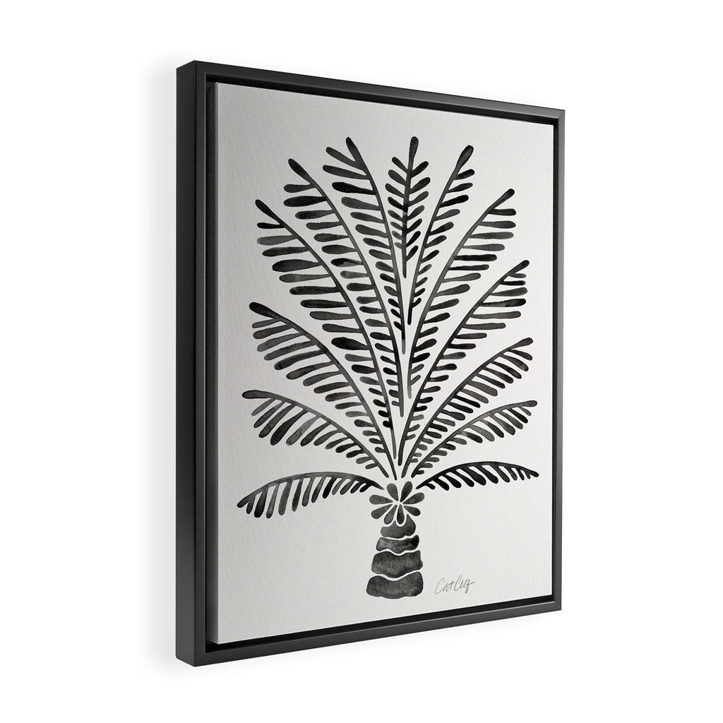 Palm Tree - Black Framed Canvas Print Gallery Image 2