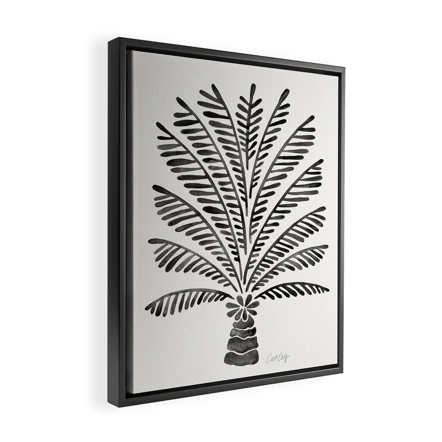 Palm Tree - Black Framed Canvas Print Gallery Image 2