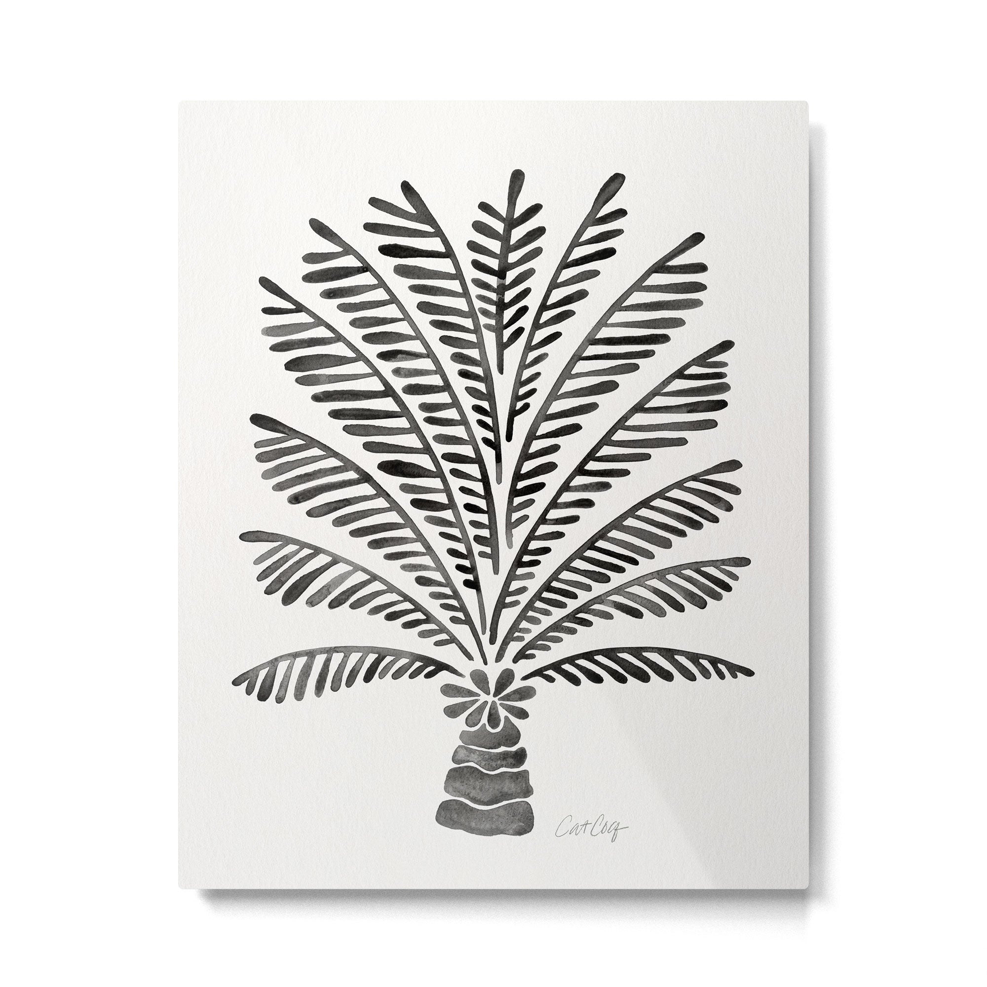 Palm Tree - Black Metal Print Gallery Image 6