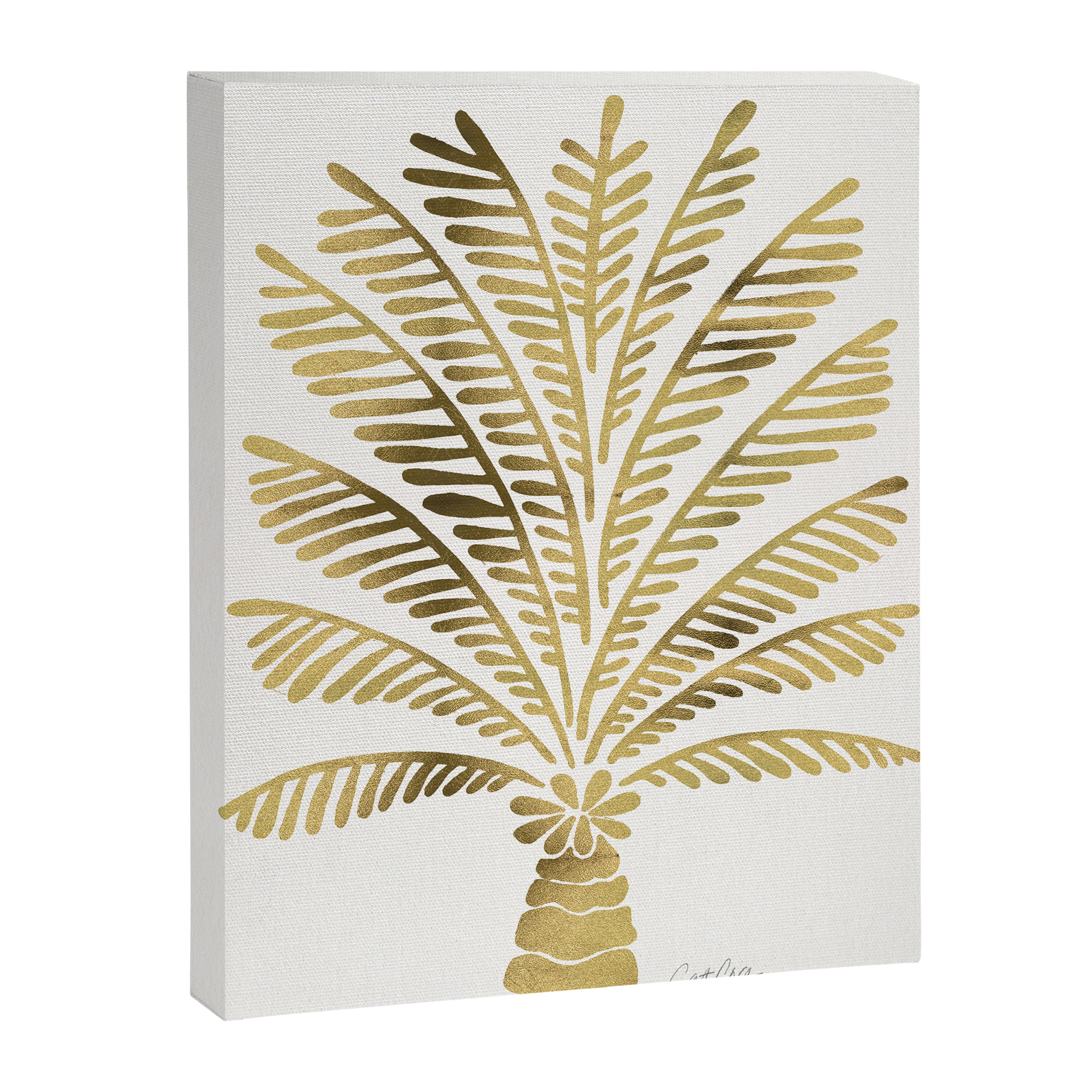 Palm Tree - Gold Palette Canvas Print Gallery Image 8