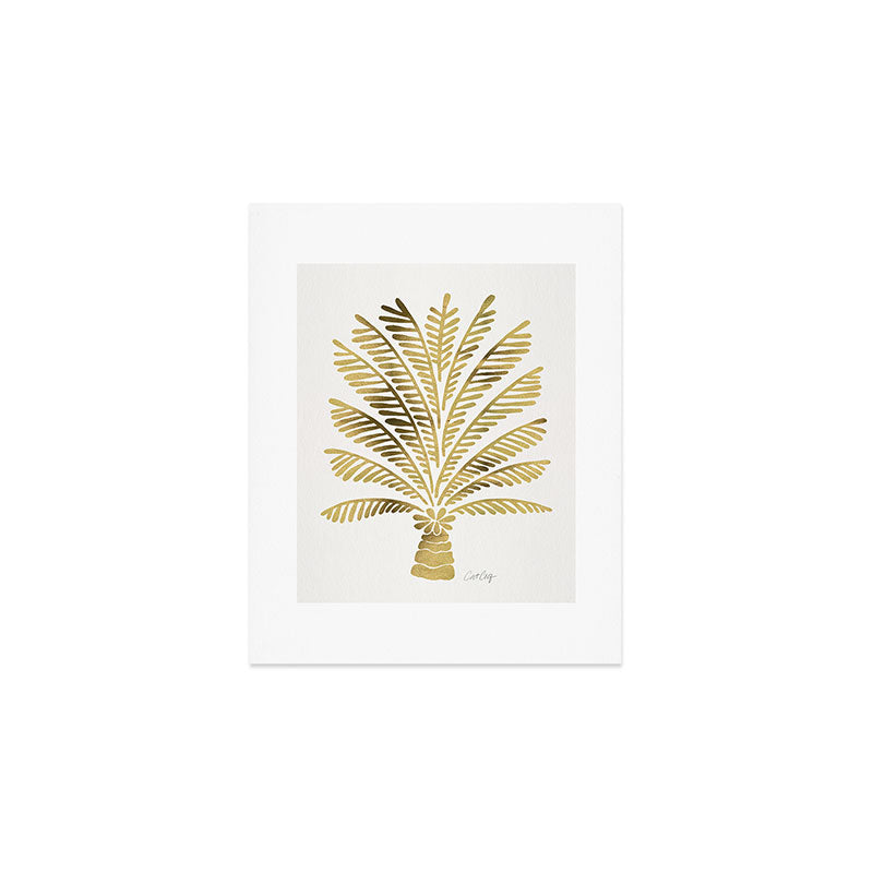 Palm Tree - Gold Palette Art Print Gallery Image 1
