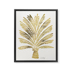 Palm Tree - Gold Palette Framed Canvas Print Gallery Image 8