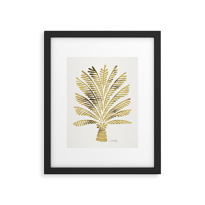 Palm Tree - Gold Palette Framed Art Print Gallery Image 1