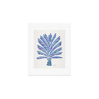 Palm Tree - Navy Palette Art Print Gallery Image 1