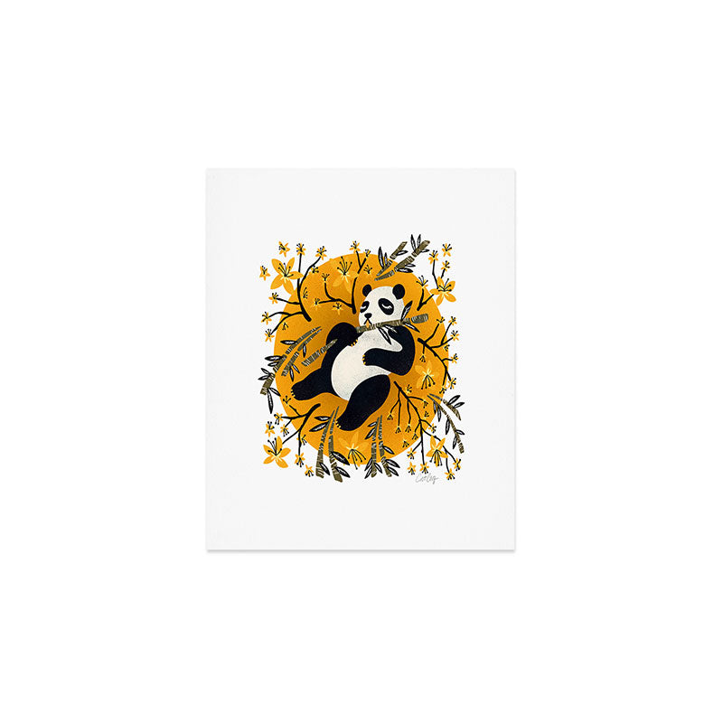 Panda Vibes - Marigold Palette Art Print Gallery Image 1