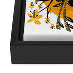 Panda Vibes - Marigold Palette Framed Canvas Print Gallery Image 3