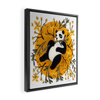 Panda Vibes - Marigold Palette Framed Canvas Print Gallery Image 2
