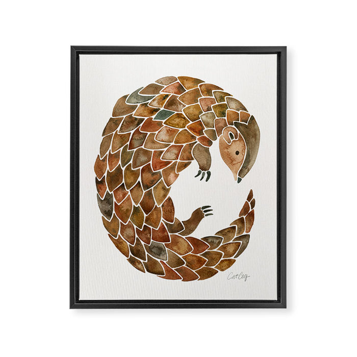Pangolin Framed Canvas Print Gallery Image 1