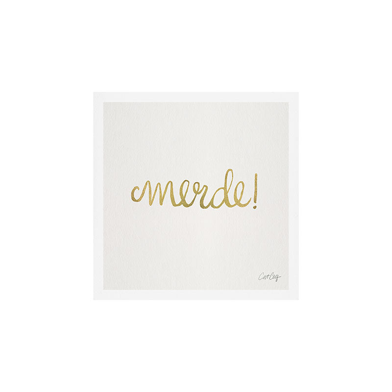 Pardon My French - Gold Ink Art Print Gallery Image 1