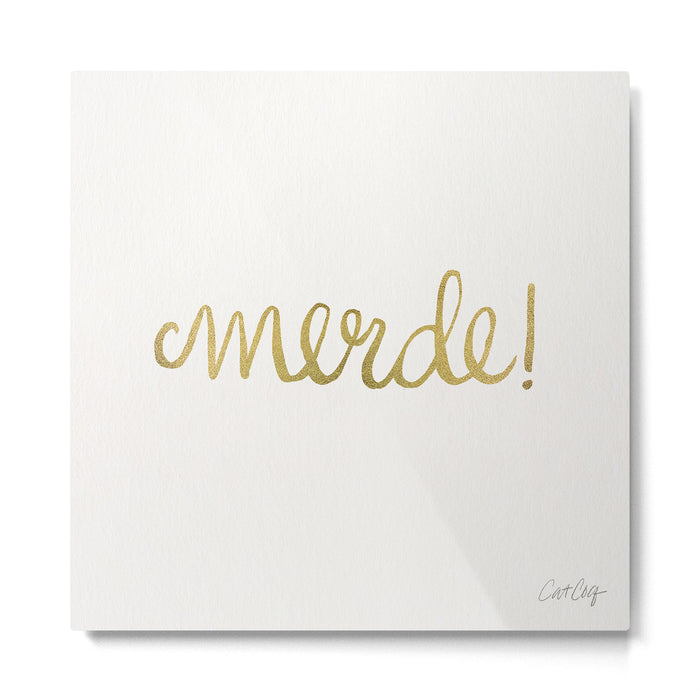 Pardon My French - Gold Ink Metal Print Gallery Image 1
