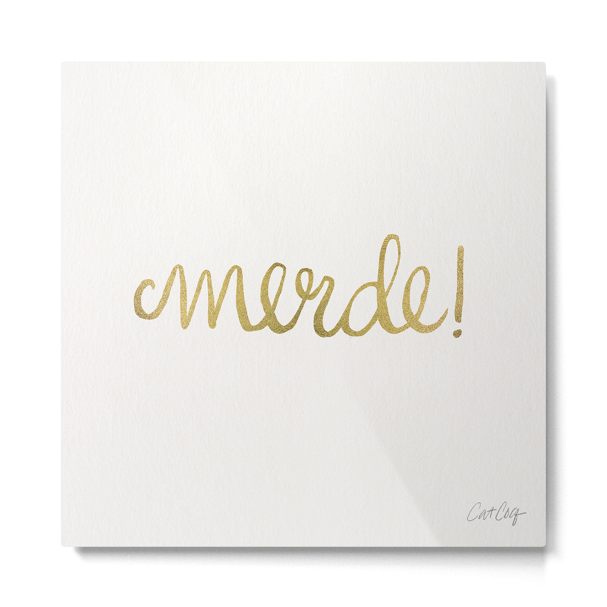 Pardon My French - Gold Ink Metal Print Gallery Image 2