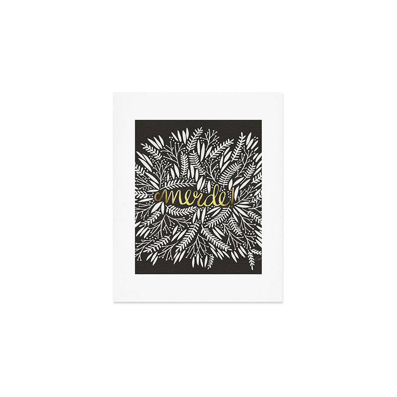 Pardon My French - Gold on Black Art Print Gallery Image 1