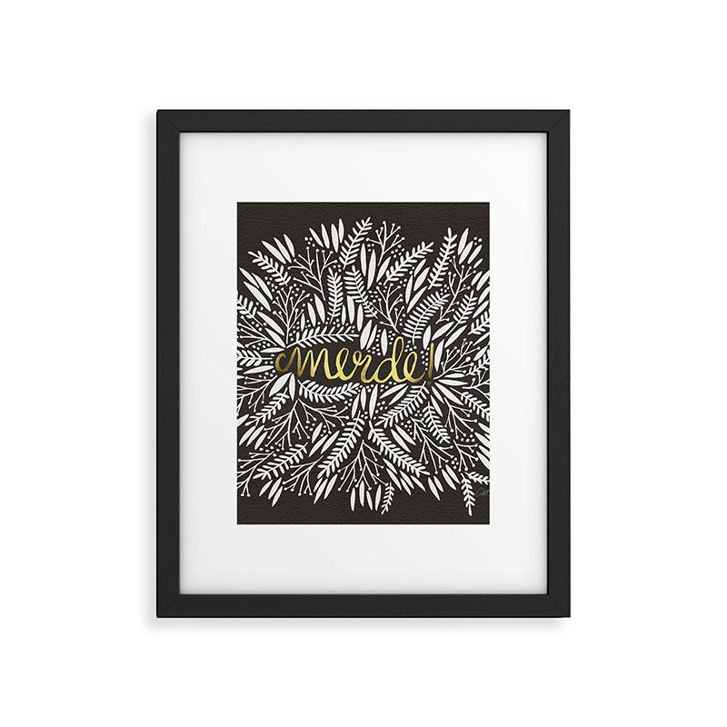Pardon My French - Gold on Black Framed Art Print Gallery Image 6