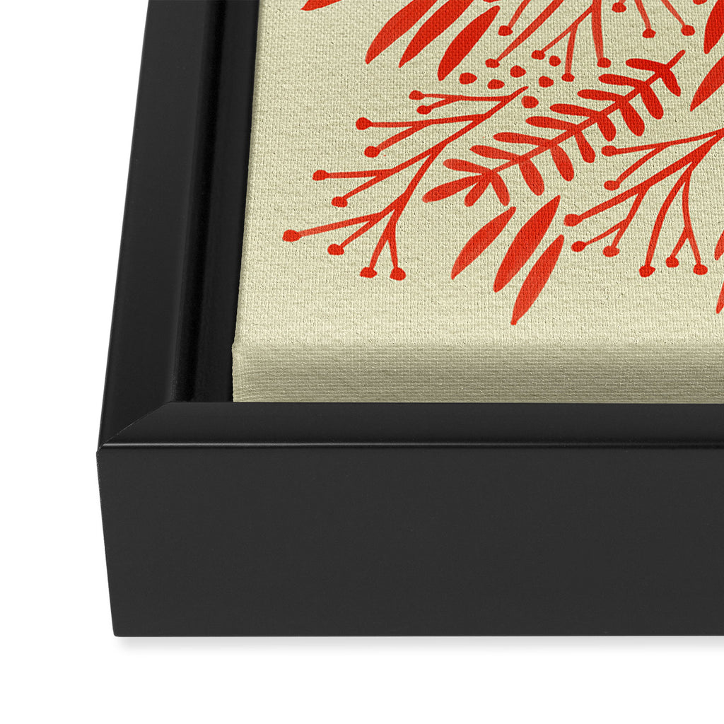 Pardon My French - Red on Cream Framed Canvas Print Gallery Image 2
