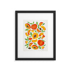 Peaches - Green Leaves Framed Art Print Gallery Image 4