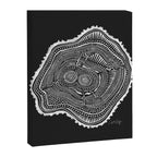 Peachleaf Willow â White on Black Canvas Print Gallery Image 8