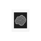 Peachleaf Willow â White on Black Art Print Gallery Image 1