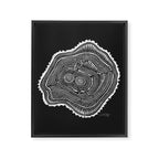 Peachleaf Willow â White on Black Framed Canvas Print Gallery Image 8