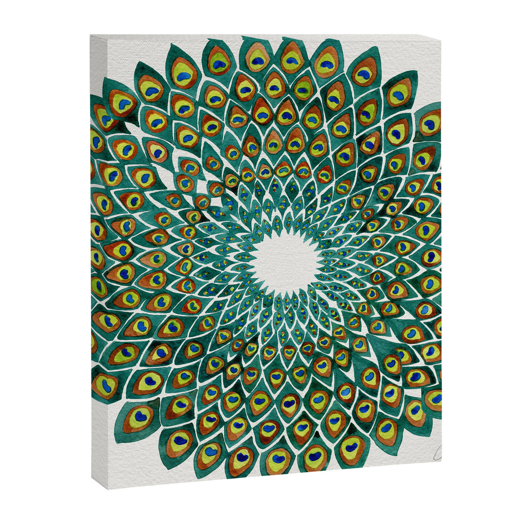 Peacock Mandala Canvas Print Gallery Image 8
