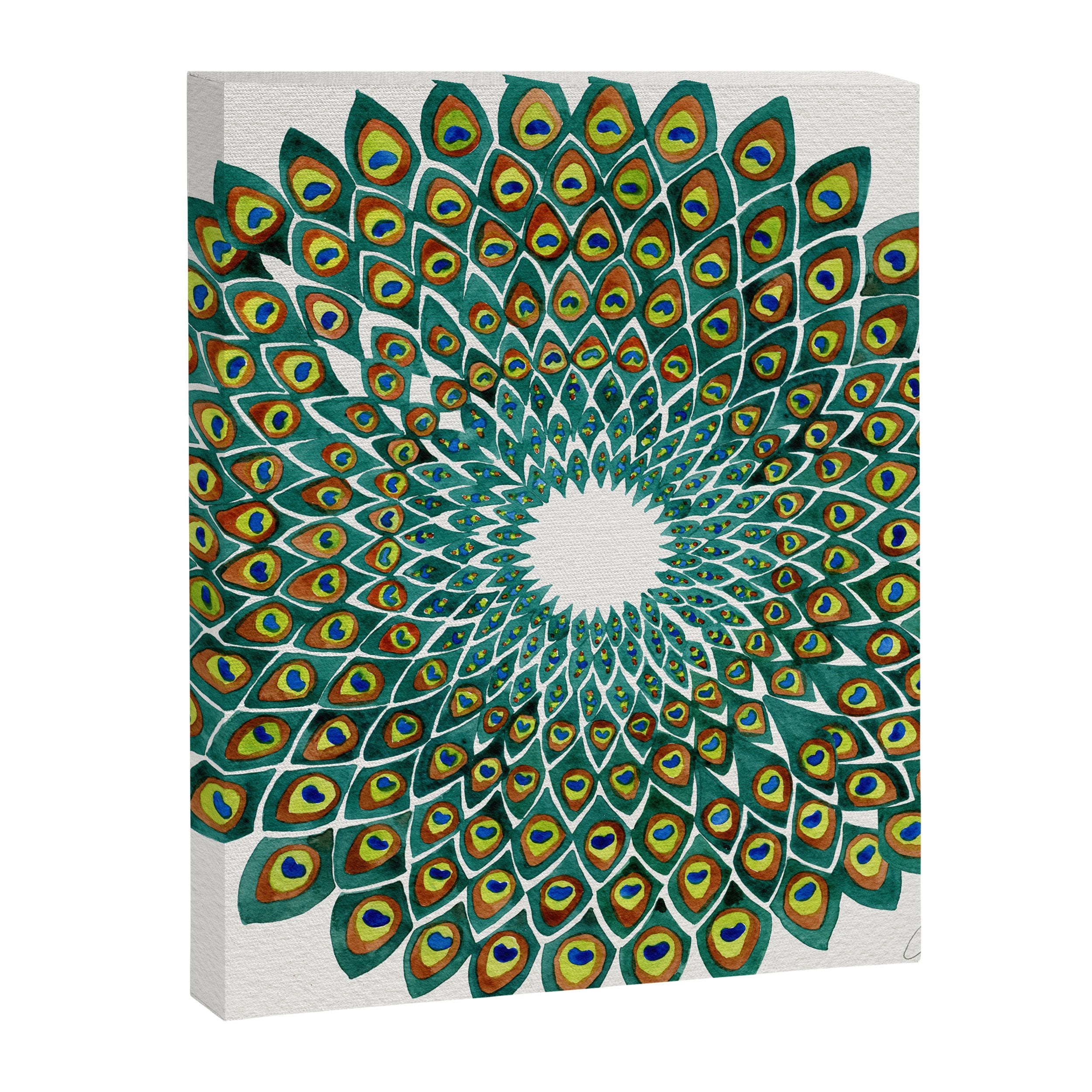 Peacock Mandala Canvas Print Gallery Image 8