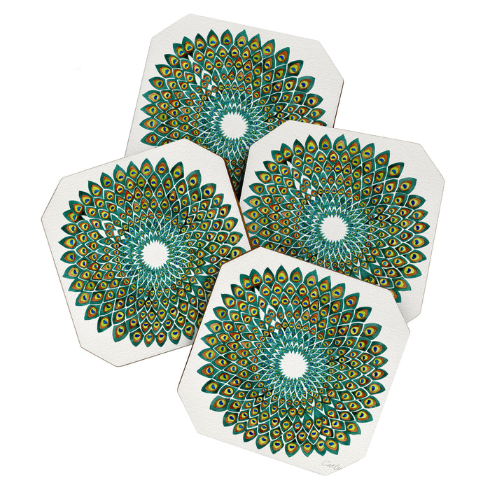 Peacock Mandala Coaster Gallery Image 1