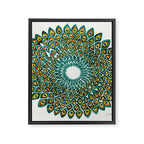 Peacock Mandala Framed Canvas Print Gallery Image 8