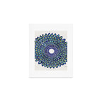 Peacock Mandala - Navy & Gold Art Print Gallery Image 1