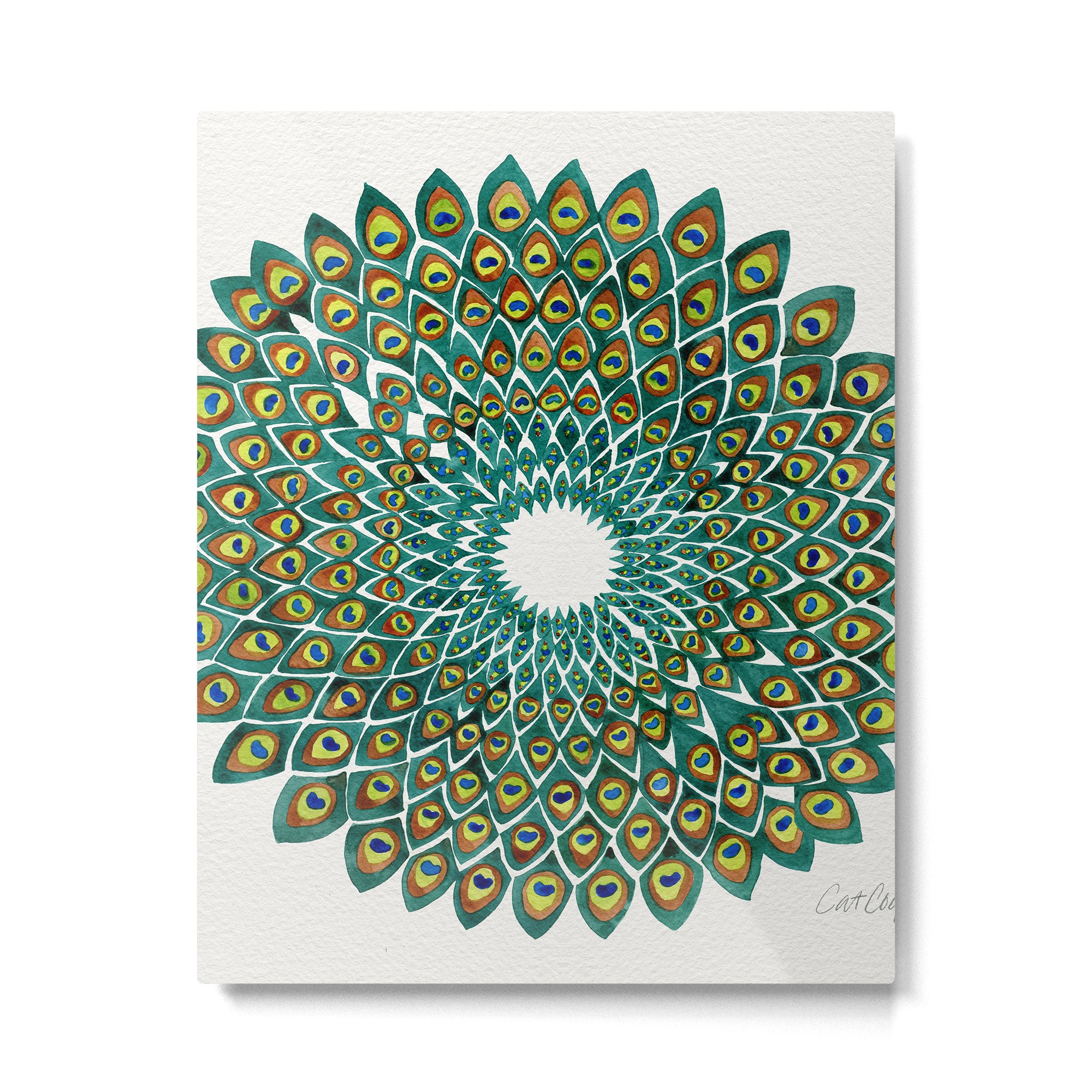 Peacock Mandala Metal Print Gallery Image 6